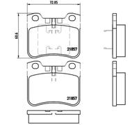 Kit pastiglie freno anteriore BREMBO P 61 059 per CITROËN SAXO 1.1 X, SX