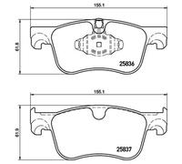 Kit pastiglie freno anteriore BREMBO P 61 116 per