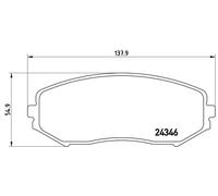 Kit pastiglie freno anteriore BREMBO P 79 018 per SUZUKI GRAND VITARA