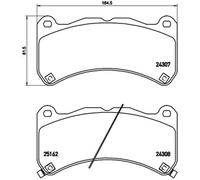 Kit pastiglie freno anteriore BREMBO P 83 146 per LEXUS IS 5.0 IS F (USE20)