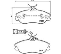 Brembo Kit pastiglie freno P85 018 Anteriore per Audi 80/100