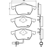 Kit pastiglie freno anteriore BREMBO P 85 060 per VW SHARAN 1.9 TDI
