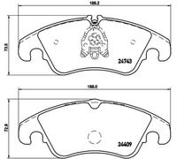 Brembo Kit Pastiglie Freno P85098
