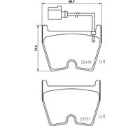Kit pastiglie freno anteriore BREMBO P 85 152 per AUDI A3 2.5 RS3 quattro