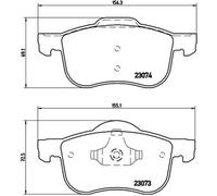 BREMBO P 86 016 Kit pastiglie freni