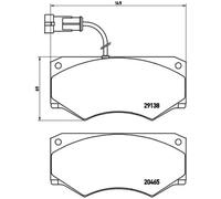 Brembo Kit pastiglie freni P A6 016 – anteriore 18 mm per Iveco Daily II