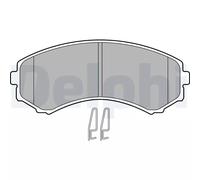 Set di pastiglie freno DELPHI LP1462, anteriore