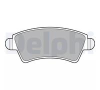 Delphi Set pastiglie freno LP1846 anteriore Low-Metallic per Citroën/Peugeot