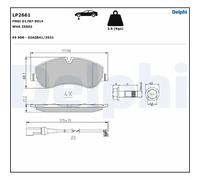 Delphi Set di pastiglie freno LP2661 anteriore