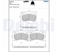 DELPHI LP3724 Kit pastiglie freni