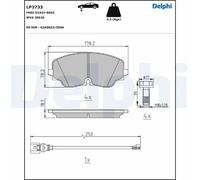 DELPHI LP3733 Kit pastiglie freni
