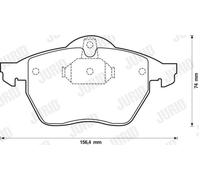 Kit pastiglie freno anteriore JURID 571920J per SAAB 9-3 2.0 Turbo