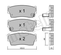 Kit pastiglie freno anteriore METELLI 22-0116-0 per SUZUKI VITARA 1.6 Traction