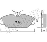 Kit pastiglie freno anteriore METELLI 22-0142-2 per RENAULT SCÉNIC