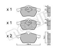 Kit pastiglie freno anteriore METELLI 22-0181-1 per AUDI A4 1.9 TDI