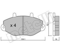 Pastiglie freno 22-0195-0 METELLI per FORD TRANSIT Autobus TRANSIT Furgone