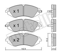 Pastiglie freno 22-0294-0 METELLI per CHEVROLET DAEWOO