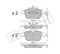 METELLI 22-0675-0 Pastiglie freno Anteriore per Ford Land Rover MG Volvo