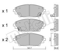 Kit pastiglie freno anteriore METELLI 22-0992-0 per MAZDA CX-3 2.0 (CW4W)