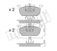 Kit pastiglie freno anteriore METELLI 22-1214-0 per SEAT ARONA 1.0 TSI