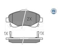 MEYLE 025 237 6819/PD Pastiglie freno Anteriore per