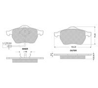 Kit pastiglie freno anteriore PROCODIS PF1213 per VW SHARAN 1.9 TDI
