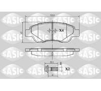 Kit pastiglie freno anteriore SASIC 6210006 per PEUGEOT 107 1.0