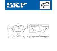 Kit pastiglie freno anteriore SKF VKBP 80082 per BMW Série 1 2.0 118 d