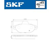 Kit pastiglie freno anteriore SKF VKBP 80162 E per FIAT PUNTO (188_)