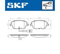 Kit pastiglie freno anteriore SKF VKBP 80494 E per SEAT IBIZA 1.9 TDI