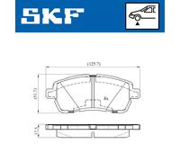 Kit pastiglie freno anteriore SKF VKBP 80574 per FORD KA 1.2