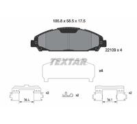 Kit pastiglie freno anteriore TEXTAR 2210901 per FORD USA MUSTANG 2.3 EcoBoost