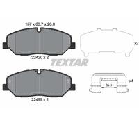 TEXTAR 2242001 Kit pastiglie freni