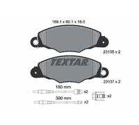 Pastiglie freno 2313503 TEXTAR per CITROËN XM Break XANTIA XANTIA Break XM