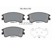 Kit pastiglie freno anteriore TEXTAR 2404601 per MAZDA 6 2.0 DI