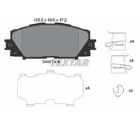 Kit pastiglie freno anteriore TEXTAR 2445103 per TOYOTA YARIS (_P9_)