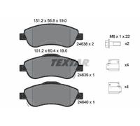 Set di pastiglie freno TEXTAR 2463801, anteriore