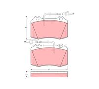 Set di pastiglie freno TRW GDB1359, anteriore