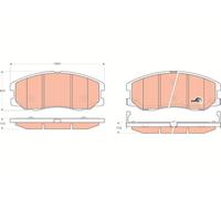 TRW Set di pastiglie freno GDB1715 anteriore per Opel Chevrolet