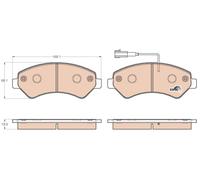 TRW pastiglie freno GDB1982 169,1x69,1 spessore 19 mm con sensore