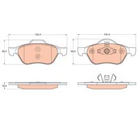 TRW Kit pastiglie freno GDB2053 anteriore freno a disco per Renault Megane II Coupé-Cabriolet