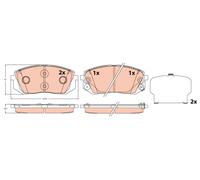 TRW Kit pastiglie freni GDB2308 – Freno a disco anteriore per Hyundai, Kia