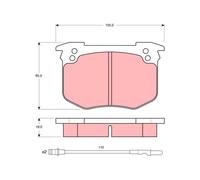 Kit pastiglie freno anteriore TRW GDB280 per ALPINE A310 2.7 V6