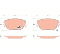 TRW Kit pastiglie freno, Freno a disco GDB3251 | Compatibile con: TOYOTA RAV 4 II