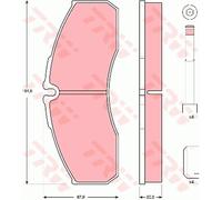 Kit pastiglie freno anteriore TRW GDB3385 per NISSAN CABSTAR E (TL_, VL_)