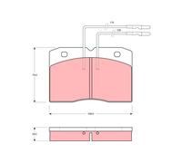 Kit pastiglie freno anteriore TRW GDB343 per RENAULT MASTER 2.5 D 28-35