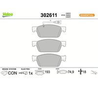 Kit pastiglie freno anteriore VALEO 302611 per VW TRANSPORTER 2.0 TDI