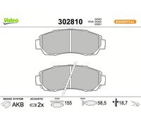 Kit pastiglie freno anteriore VALEO 302810 per HONDA CR-V 2.4 AWD 4x4
