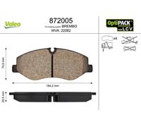 Kit pastiglie freno anteriore VALEO 872005 per MERCEDES VITO