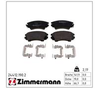 Kit pastiglie freno anteriore ZIMMERMANN 24412.190.2 per OPEL ASTRA 1.7 CDTI